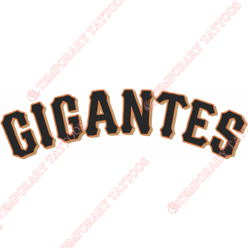 San Francisco Giants Customize Temporary Tattoos Stickers NO.1901